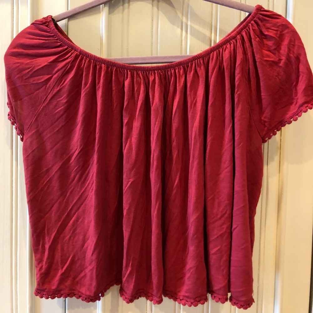 Maroon crop top